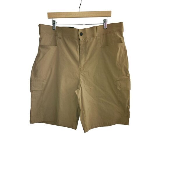 Orvis Cargo Shorts Mens Size 38 Camel Tan Pockets Performance Pre-Owned - Picture 1 of 14
